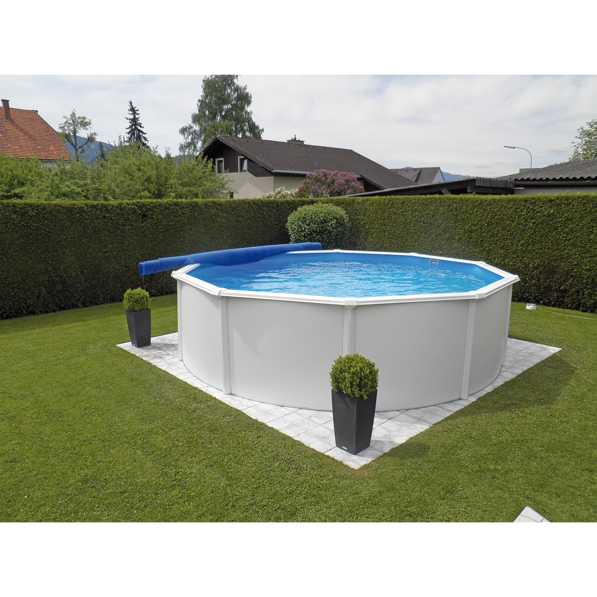Stahlwandbecken Premium All Inclusive Rund
