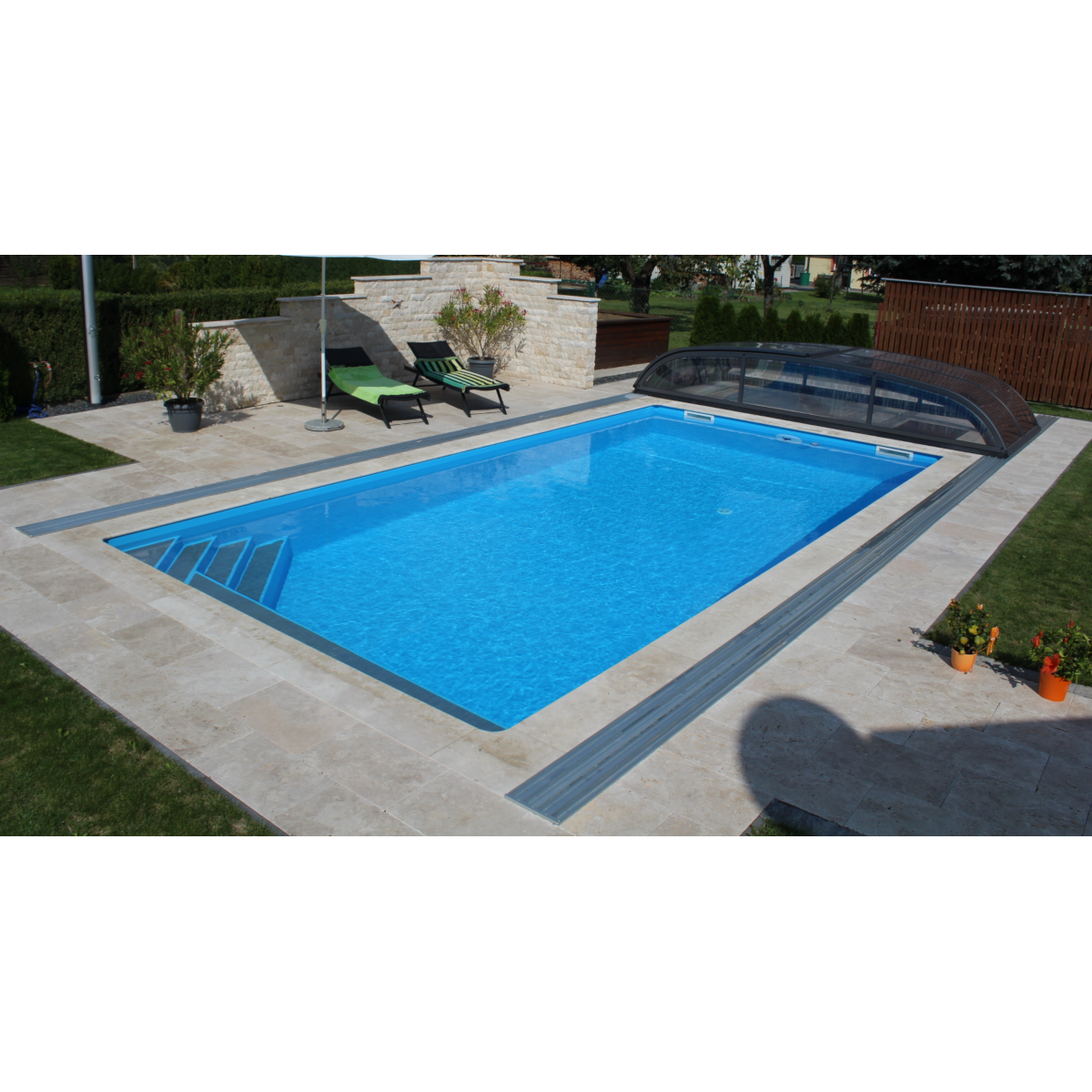 AS Styroporpool Premium Silent m. Ecktreppe/Sitzbank