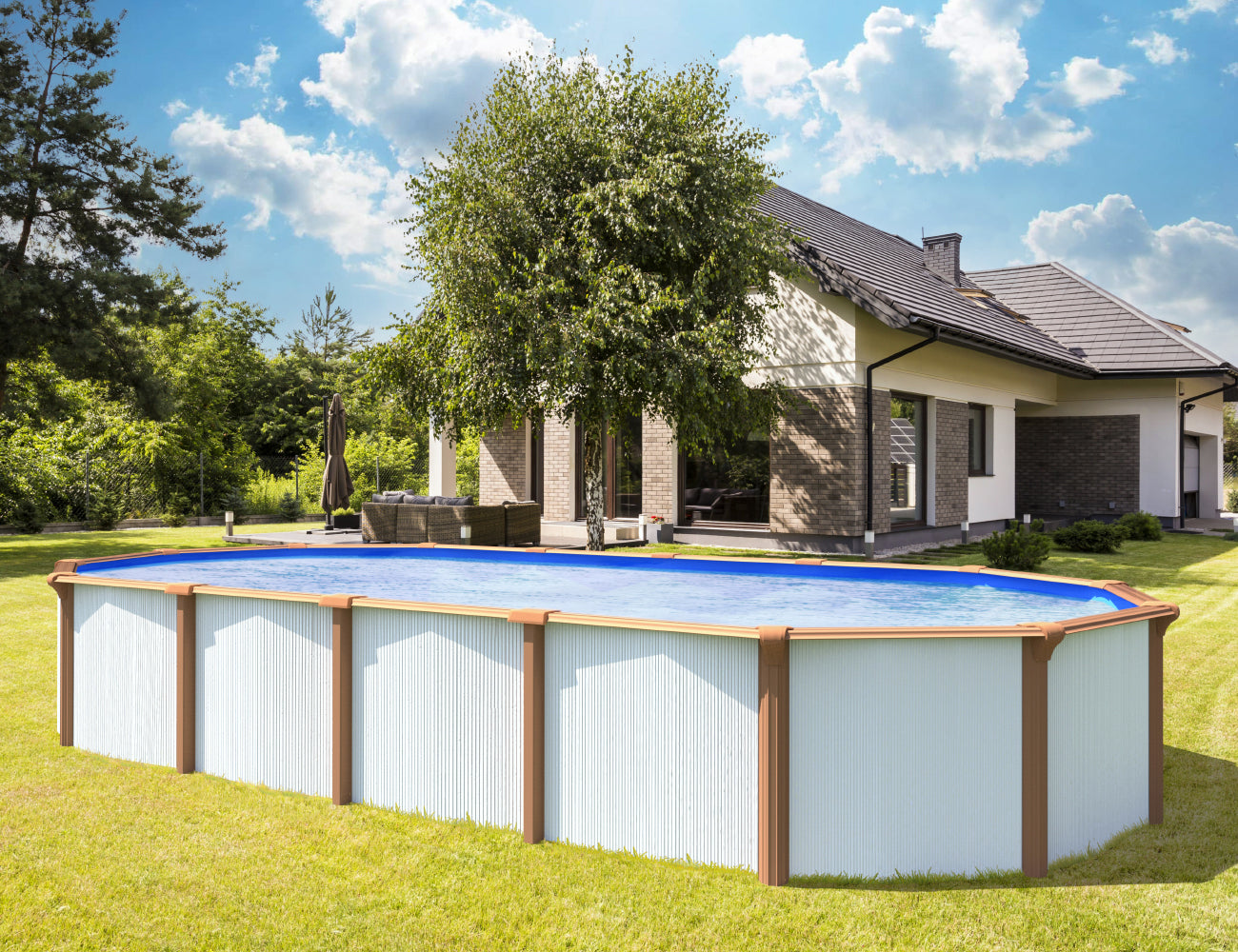 Stahlwandbecken Premium All Inclusive Oval