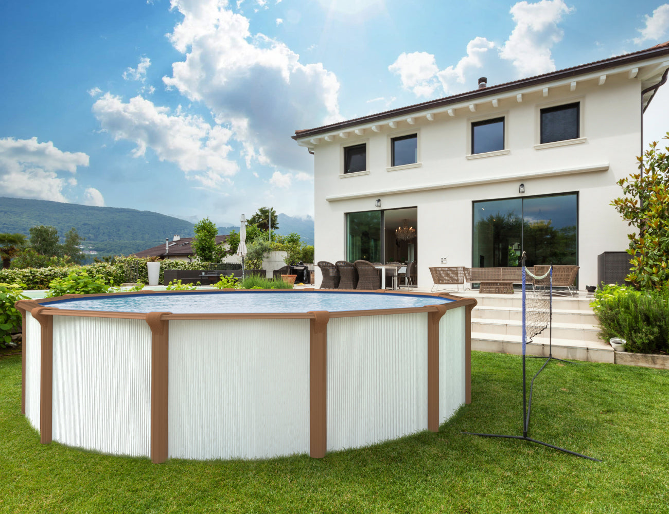 Stahlwandbecken Premium All Inclusive Rund